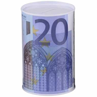 Grote spaarpot euro biljet