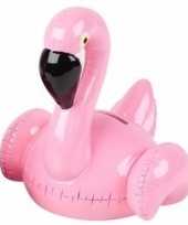 Grote spaarpot lichtroze flamingo
