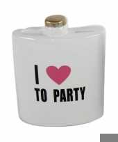 Grote spaarpot zakfles i love to party